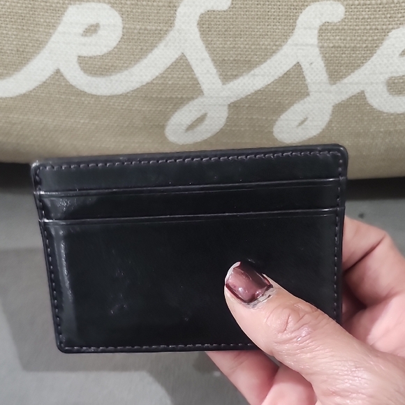 Coach Midnight Leather Card Holder - Picture 7 of 9